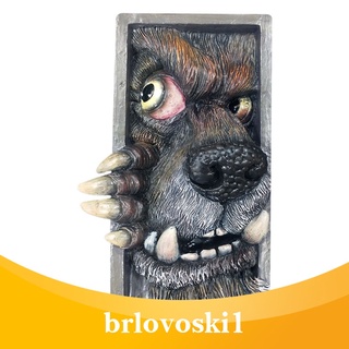 [brlovoski1] creative monster face personalizado bookends horror peeping en la estantería monstruo estantería escultura coleccionar cd
