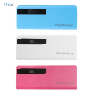 keyim 5x 18650 cargador de batería pantalla lcd diy power bank caso linterna caja externa
