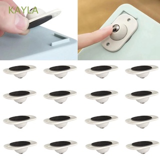 KAYLA 4/8/12/16pcs Paste Pulley Mute Furniture Casters Caster Low-noise Stainless Steel Wheels Self-Adhesive Paste Type 360 Degrees Storage Box Roller