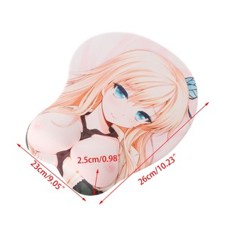 bby Cartoon Anime 3D Beauty Sexy Chest Silicone Mouse Pad Wrist Rest Support Mat (6)