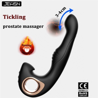 Vibrador de doble calentamiento Prostate masajeador Vibrador 10 Velocidades Dedo masaje Vibrador/Plug Anal/Dilldo/juguetes sexuales Para hombre gay
