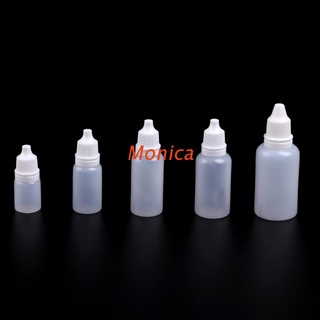mon 5ml-30ml punta de aguja vacía de plástico exprimible líquido gotero blanco botellas caso