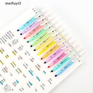 [meifuyi3] 6 colores borrables marcadores pastel marcadores de doble punta fluorescente pluma papelería mx567