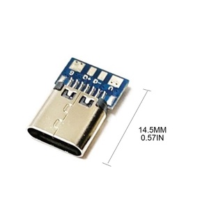 Esp 2 pzs conector Micro Usb tipo C de 16 pines hembra conector de soldadura para transmisión de datos carga 180 escudo Vertical Usb (2)