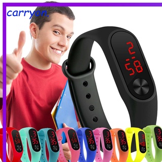 Silicone LED Display Waterproof Watch Digital Wristwatch Kids Students Gifts