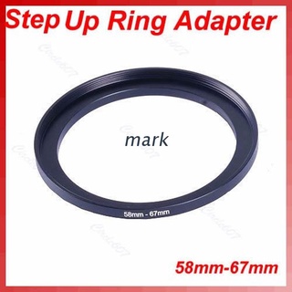 mar. 1 pc metal 58mm-67mm 58-67 mm 58 a 67 step up filtro anillo adaptador negro