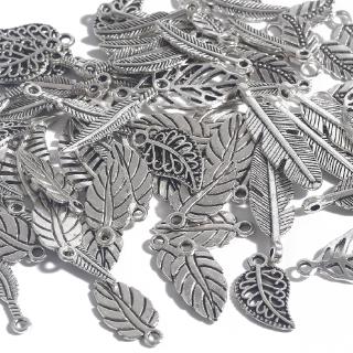 Charms 10 estilos de Metal de aleación de Zinc hojas encantos ajuste joyería planta colgante encantos