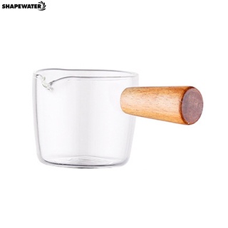 Shapewater Mini crema de vidrio de vidrio crema de café salsa de leche jarra exquisita para el hogar