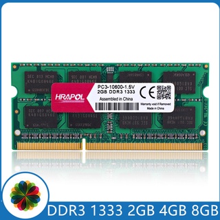 HRAPOL RAM DDR3 2GB 4GB 8GB Portátil So-dimm 1333MHZ DDR 3 2G 4G 8G Memoria PC3-10600S PC3 10600 1333MHZ Para Notebook (1)