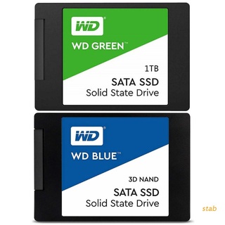 stab 1tb wd green blue 3d nand interno pc ssd - sata iii 6 gb/s, 2.5"/7 mm hasta 560 mb/s unidad compacta de estado sólido