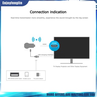 (Enjoyfenglin) Anycast M2 Plus HDMI compatible con TV Stick WiFi Display Dongle receptor para iOS Android (4)