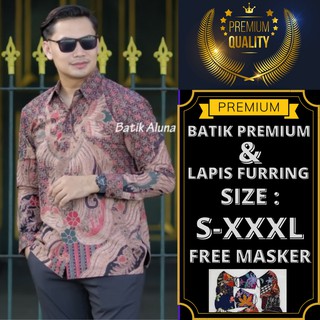 Hombre manga larga Batik camisa última Slim Fit Batik camisa BTP15