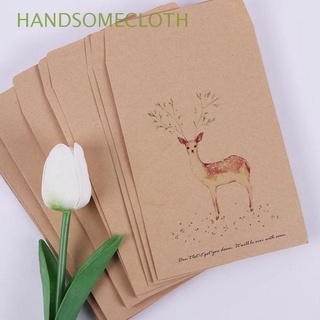 handsomecloth 10pcs sobre romántico tarjeta de regalo papel kraft diy amor carta ciervo hecho a mano vintage papel sobres