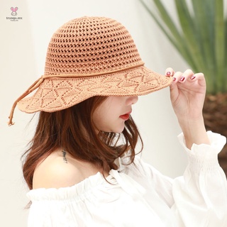 Sombrero Protector De Sol Para Mujer De Algodón De Punto Plegable Suave Transpirable Gorra De Playa Para Exteriores