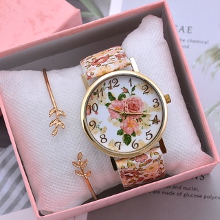 【Relojes】 Cinturón De Tela De Flores Frescas Pequeñas De Moda Reloj Para Damas Reloj Digital Simple Reloj De Cuarzo