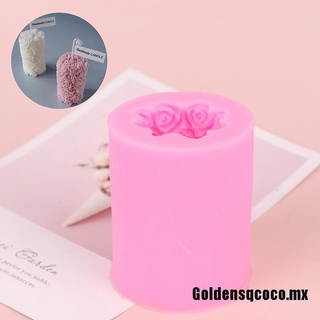 [Goldensqcoco] moldes de silicona para velas de flores de rosa 3D DIY moldes de jabón herramientas para hacer velas (1)