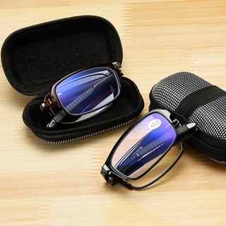 JUMAO Geométrico Gafas plegables Ultraligero Tipo delgado Gafas de lectura Lente transparente Diseño en miniatura Cómodo Refracción + 1,0 ~ + 4,0 Con caja Lupa Gafas tr/Multicolor (5)