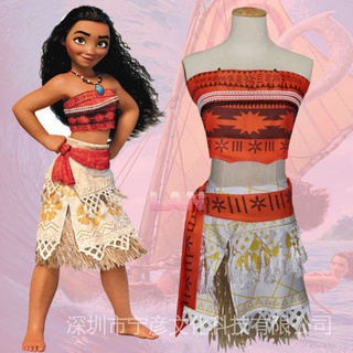 Disfraz De Niños Disney Moana Princesa Niñas Cosplay Mujeres Vestido De Lujo