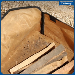 [erqi] portador de leña premium y bolsa de mano - extra grande durable - lo mejor para chimeneas - estufas de leña - troncos de leña -