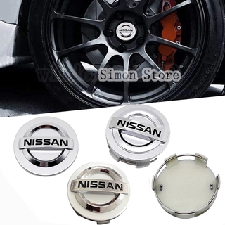 4 piezas para Nissan Nismo Almera Sylphy Altima Sentra Qashqai coche llanta centro de rueda cubo tapas insignia para rueda Logo Hub Cap emblema cubierta de neumáticos decoración (1)