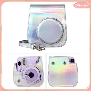 [NAKK] funda protectora para cámara instantánea Fujifilm Instax mini 11 9 8, piel sintética dura, anticaída con extraíble (7)