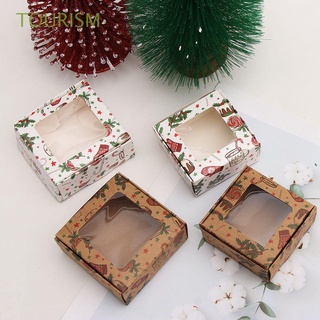 TOURISM nuevo Caja de regalos de navidad para dulces caja del paquete caja de regalo suministros de boda Bricolaje papel De varios tamaños ventana de kraft