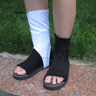 [qkem] blanco zapato cubierta cosplay zapatos naruto akatsuki ninja zapatos botas fg (4)