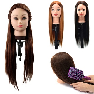 luxinhu Salon Wig Woman Head Mannequin Hair Practice Dressing Braiding Training Tool