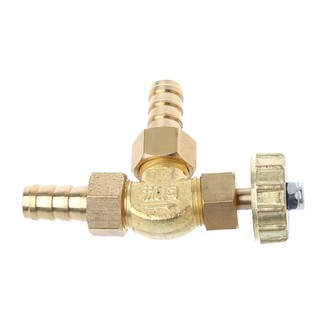 OLT Elbow Brass Needle Valve 10mm Propane Butane Gas Adjuster Barbed Spigots 1 Mpa (9)