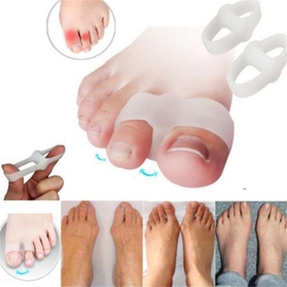 1pair Foot Pain Relief Gel Pillow Pro Toe Separators Alignment Silicone Insoles