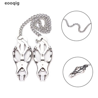 eooqig adulto juguete sexual herramienta pezón abrazaderas clip de pecho con cadena fetiche metal plata usls, mx