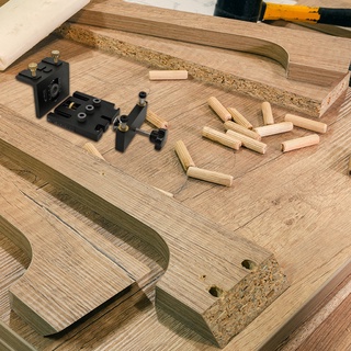 kit de plantilla de doweling para carpintería 3 en 1 con clip de posicionamiento ajustable guía de perforación perforadora localizador herramientas de carpintería (6)