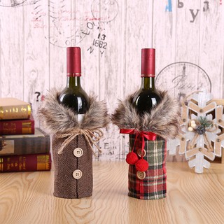 navidad santa claus botella de vino cubierta de navidad decoraciones para el hogar año nuevo decoración de navidad (6)