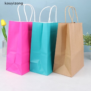 [kouyi2] 10 unids/lote color bolsa de papel kraft con asas festival bolsa de regalo bolsas de compras mx31