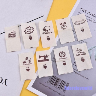 Awmx 100PCS Handmade Cloth Garment Labels Hand Made Label Tags For Diy Sewing Crafts Pure