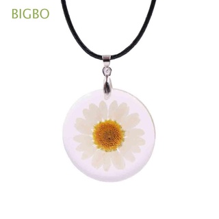 BIGBO Joyería Flor Regalo Transparencia Collar Encanto Cadena Ronda Hecho a mano Bola ¡Boho! Resina/Multicolor