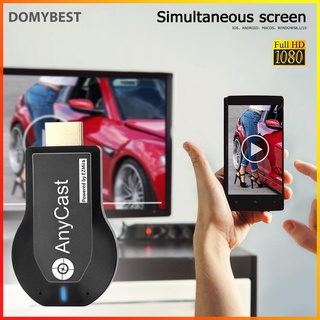 (Domybest) Anycast M2 Plus HDMI compatible TV Stick WiFi Display Dongle receptor para iOS Android