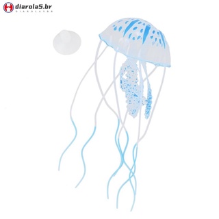 medusa artificial luminosa para acuario/adorno de peces azul
