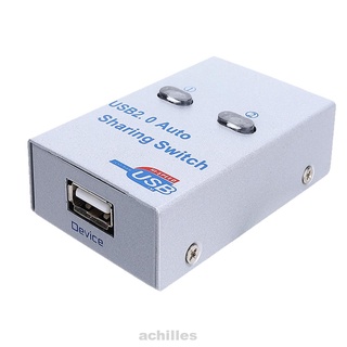 USB 2.0 Dispositivo Electrónico Metal Compacto Oficina Automática 2 Puertos Interruptor HUB