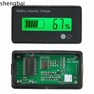 Shengbai 12/24/36V/48V probadores de batería LCD capacidad de estado de la batería Monitor de pantalla Digital con Cable indicador de plomo indicador de voltaje medidor de voltaje/Multicolor