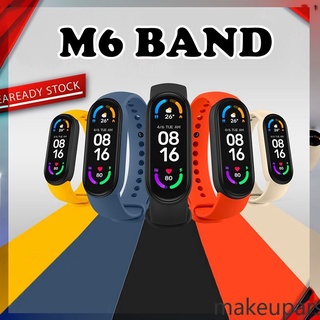 (READY STOCK)M6 Smart Watch Bluetooth IP67 Waterproof Heart Rate Blood Pressure Monitor Fitness Tracker Color Screen for Android ios makeupars
