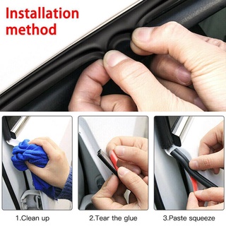 L-Shape Auto Car Door Trunk Seal Strip Rubber Weather Edge Strip Accessorie E5Q0 (9)