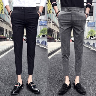 Disponible en inventario pantalones largos de moda para hombre/pantalones largos casuales para oficina/pantalones ajustados rectos