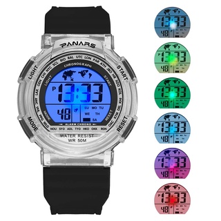 [-FENGSIR-] Multi Function Waterproof Colorful Luminous Couple Sports Electronic Watch