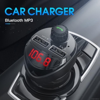 Cargador de coche FM transmisor Bluetooth Audio del coche reproductor MP3 tarjeta TF Kit de coche 3.4A Dual USB cargador de teléfono