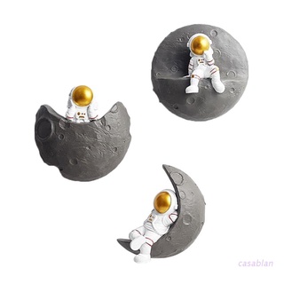 casa nordic 3d astronauta luna resina escultura estatua colgante figura arte de pared decoración (1)