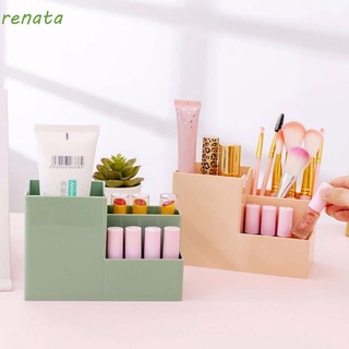 RENATA multifuncional porta lápices contenedor de maquillaje Rack de escritorio titular de la pluma organizador de accesorios de oficina de almacenamiento de cosméticos caso de papelería de la oficina de la oficina (1)