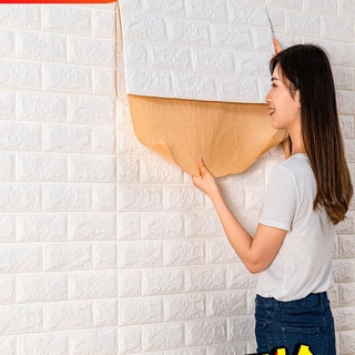 PE espuma 3D papel de pared Safty decoración del hogar papel pintado DIY papel pintado ladrillo sala de estar niños dormitorio decorativo pegatina (1)