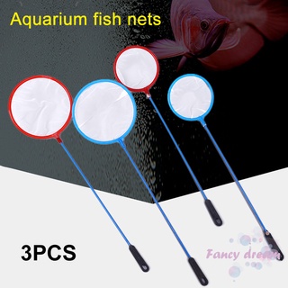 3 unids/set red de peces artemia filtro de camarones mini portátil de alta densidad de malla filtro red de acuario accesorios de limpieza