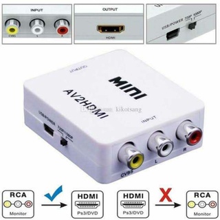 Anycast conector HDMI a Tv tubo HDMI a AV/RCA convertidor 3 RCA enchufes caja adaptador
